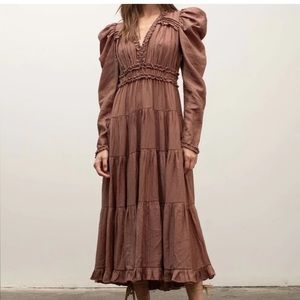 Moon River long sleeve midi dress